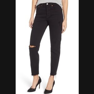 Levi’s wedgie icon high waist ripped skinny jeans